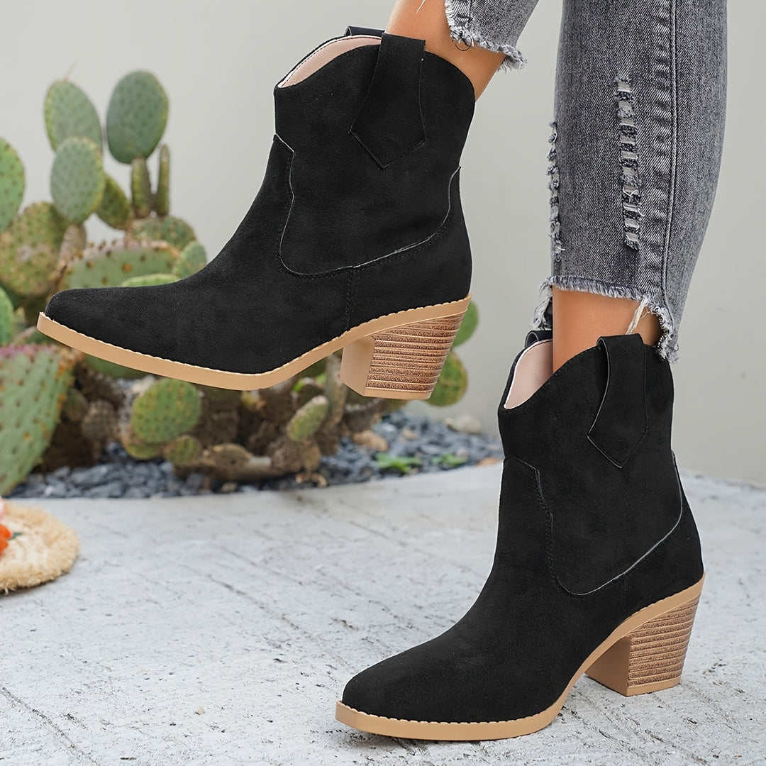 Larissa - Heel Pull-On Ankle Boots
