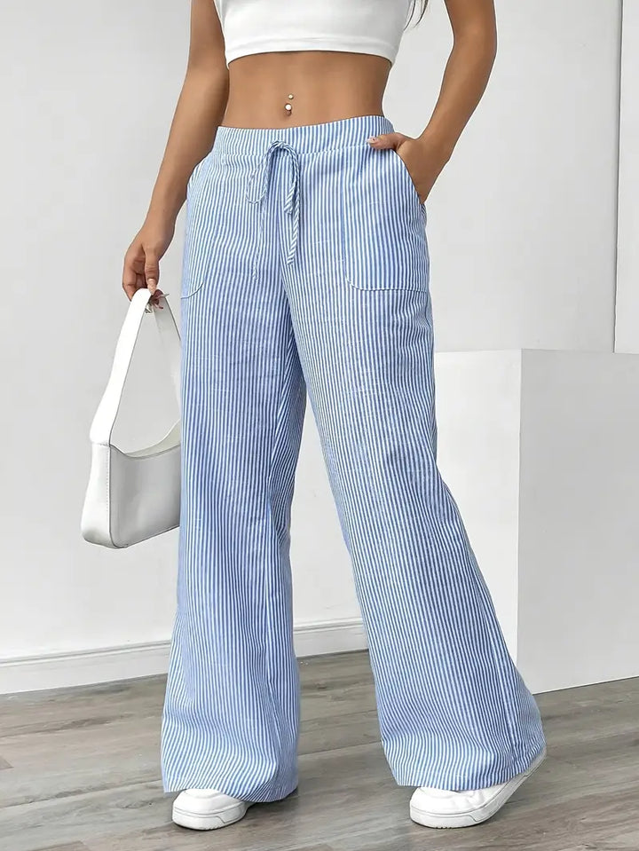 Alina | Elegant Striped Pant With Pockets
