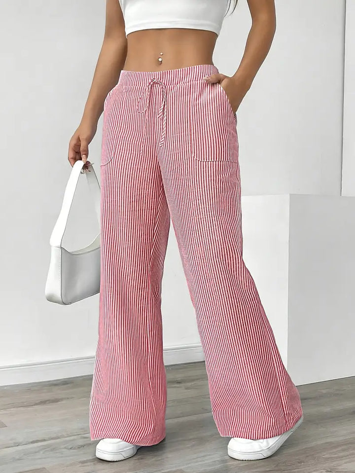 Alina | Elegant Striped Pant With Pockets