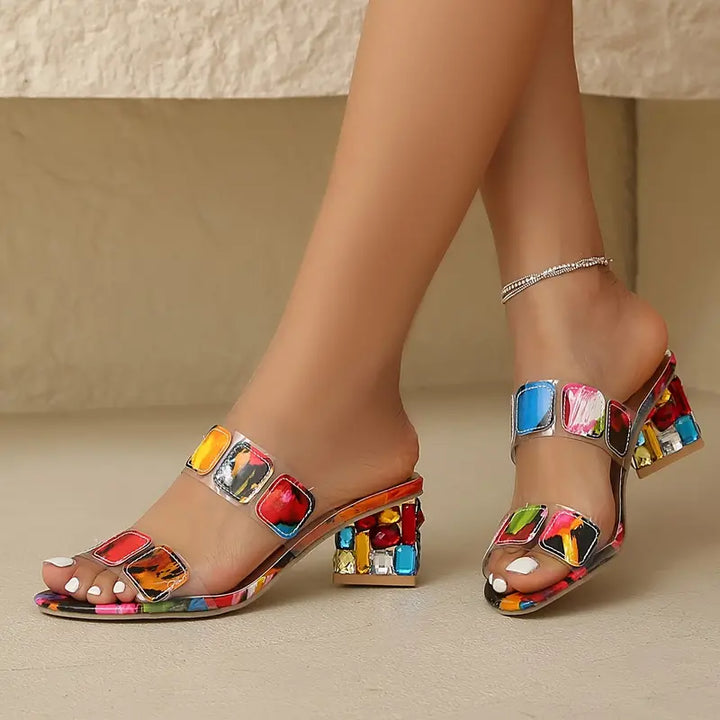 Chiara | Colorful Sandals with Double Strap