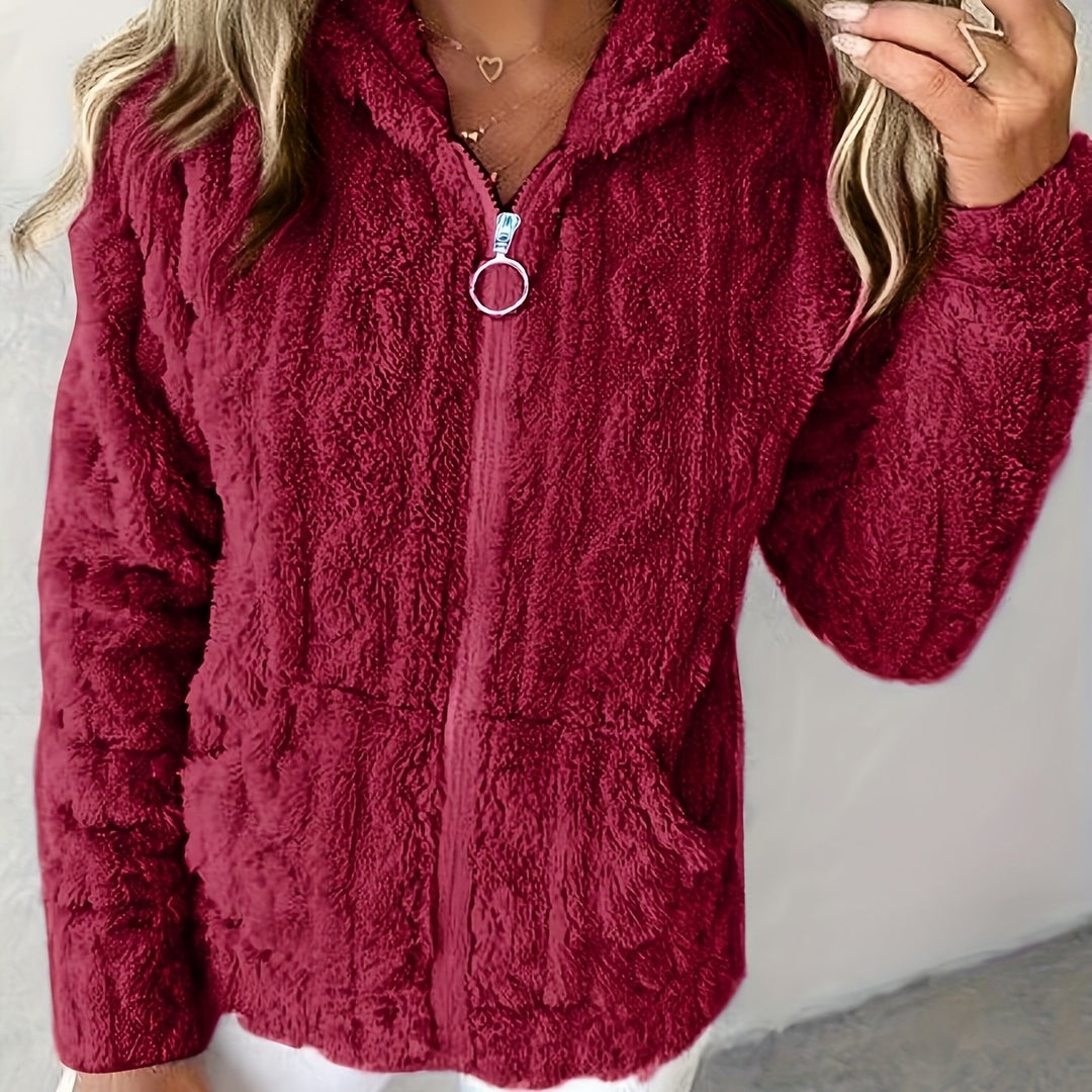 Tia | Fleece-Lined Hooded Zip-Up Sweatshirt