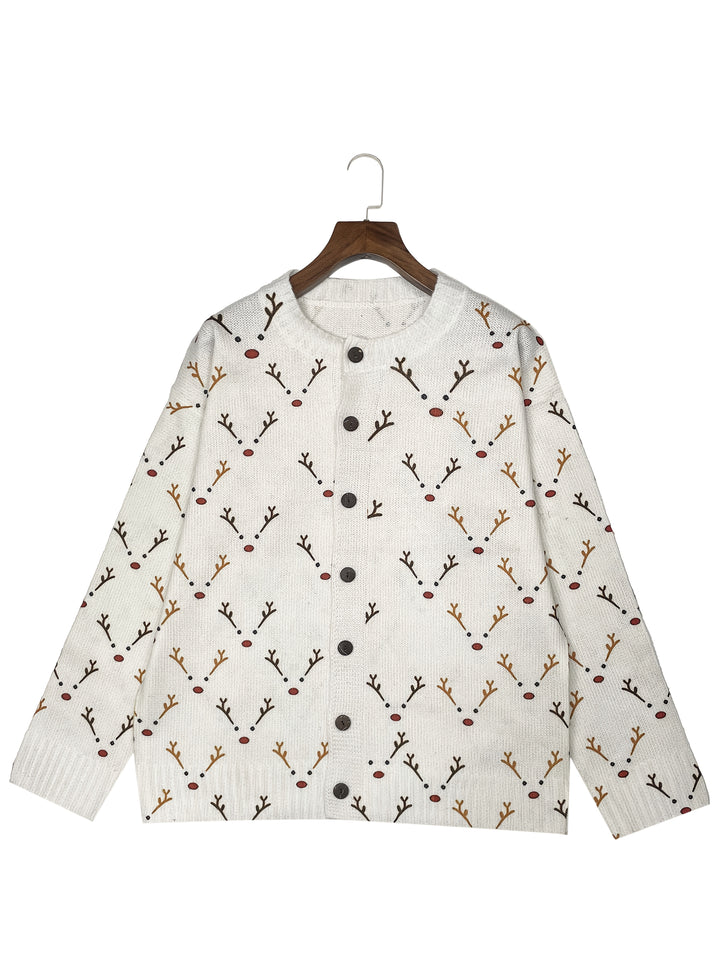 Andrea | Vintage Deer Print Cardigan