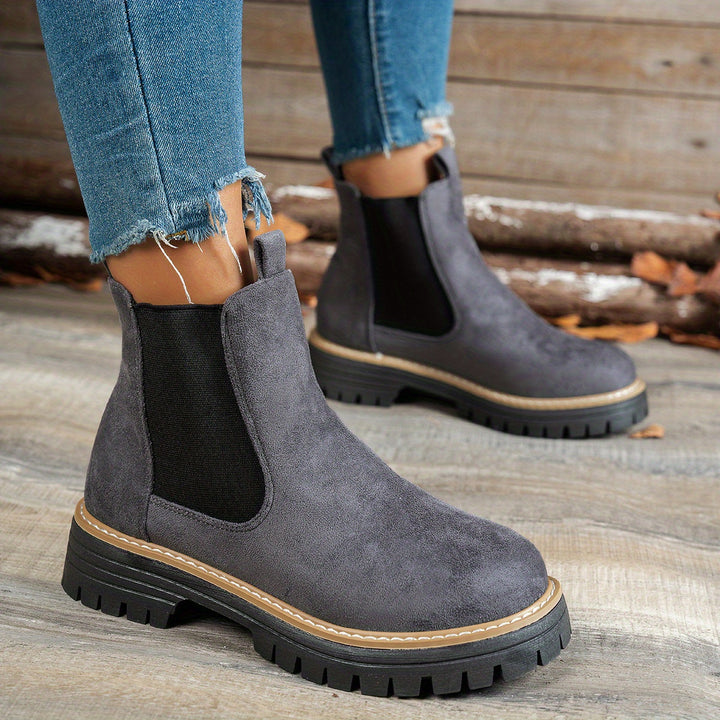 Anya - Anti-Slip Flat Platform Ankle Boots