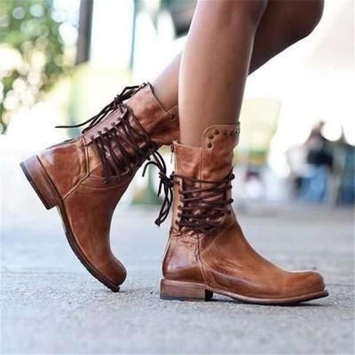 Mila - Lace-Up Boots with Tail