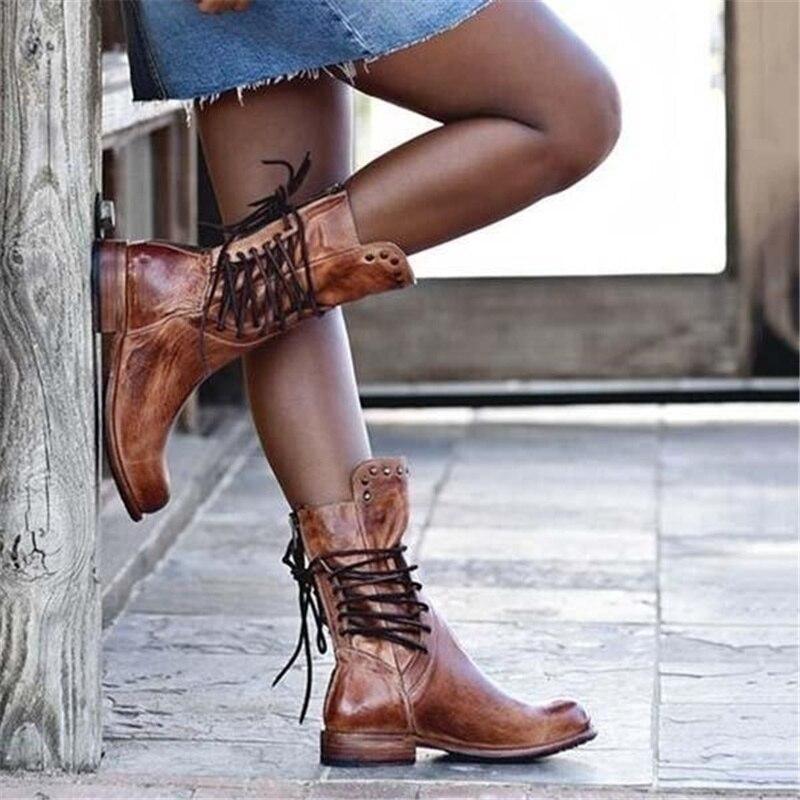 Mila - Lace-Up Boots with Tail