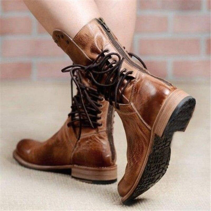 Mila - Lace-Up Boots with Tail