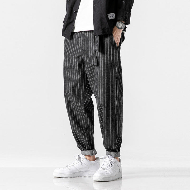 Haruto | Japanese Denim Striped Pants