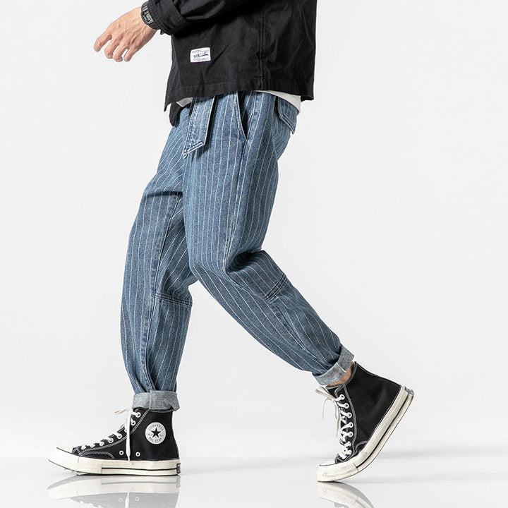 Haruto | Japanese Denim Striped Pants