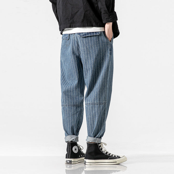 Haruto | Japanese Denim Striped Pants