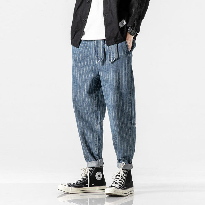 Haruto | Japanese Denim Striped Pants