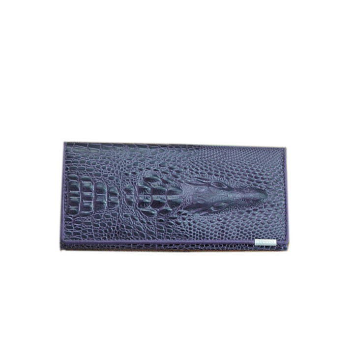 Elegant Crocodile-Embossed RFID Wallet