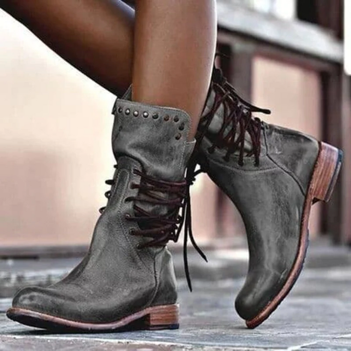 Mila - Lace-Up Boots with Tail