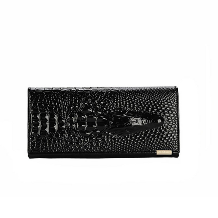 Elegant Crocodile-Embossed RFID Wallet