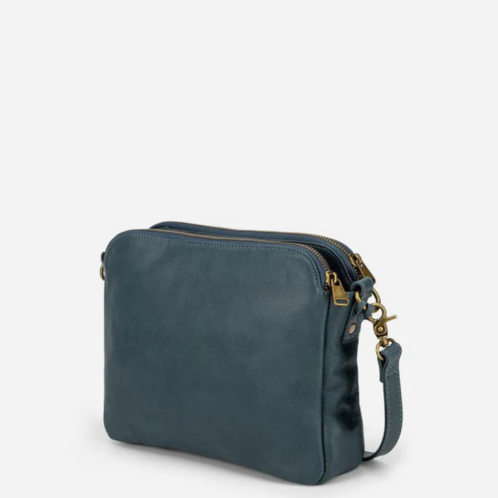 Three-Layer Leather Shoulder Bag