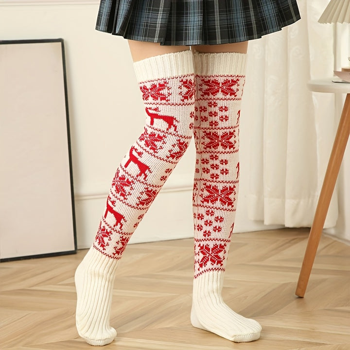 Kristyl | Reindeer Snowflake Socks