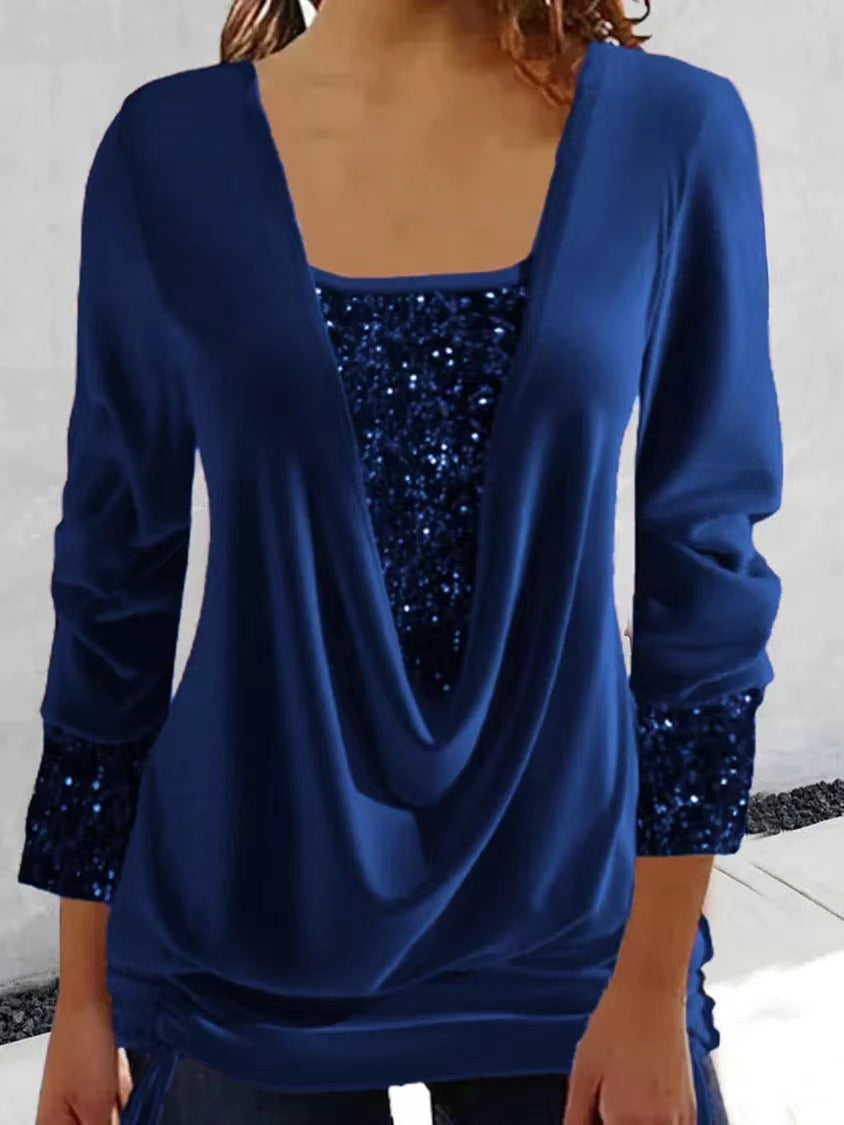 Martha - Party Top with Sequins