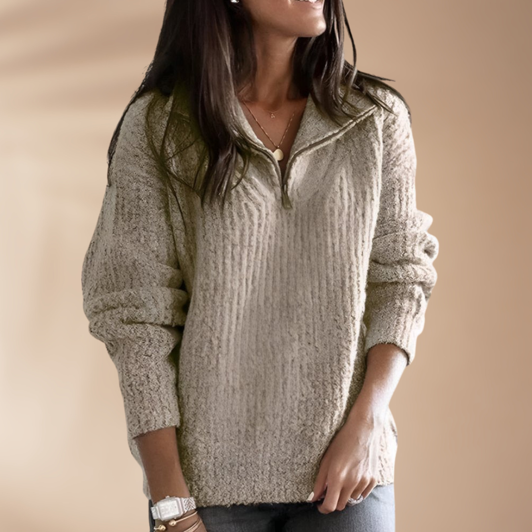 Doreen | Knit Sweater with Zipper