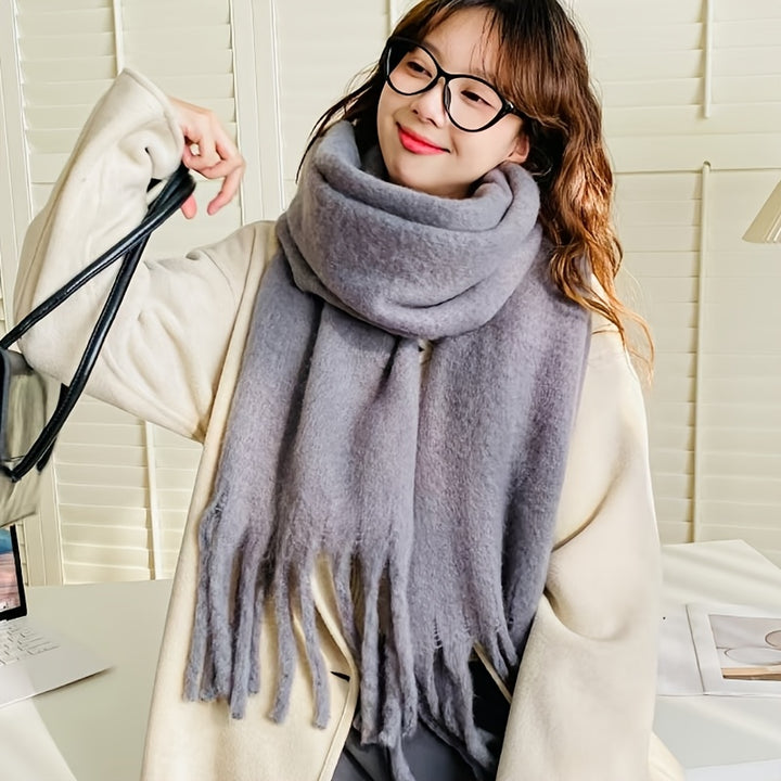 Emeline | Thick Winter Scarf with Fringe