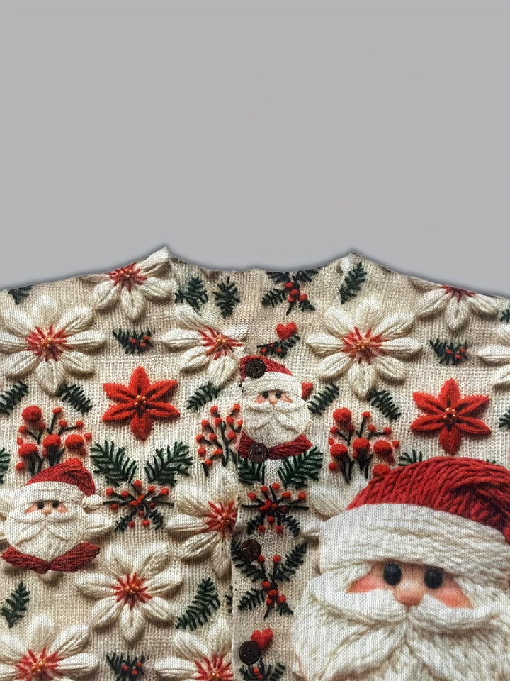 Leontine | Vintag Cute Santa Cardigan