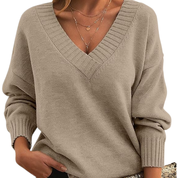 Christl - Elegant V-Neck Cashmere Sweater