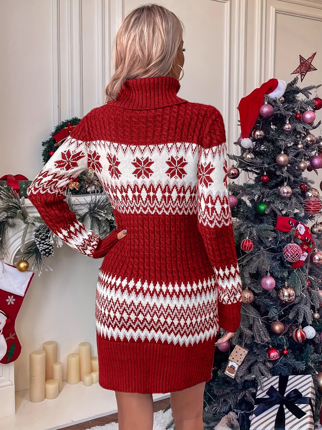 Ellen | Sweater Dress Christmas-Style