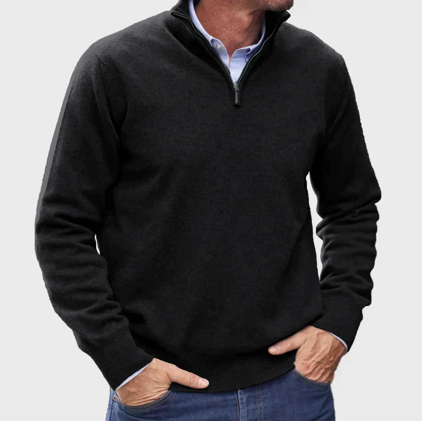 Ercan - Italian Cashmere Sweater with Zipper