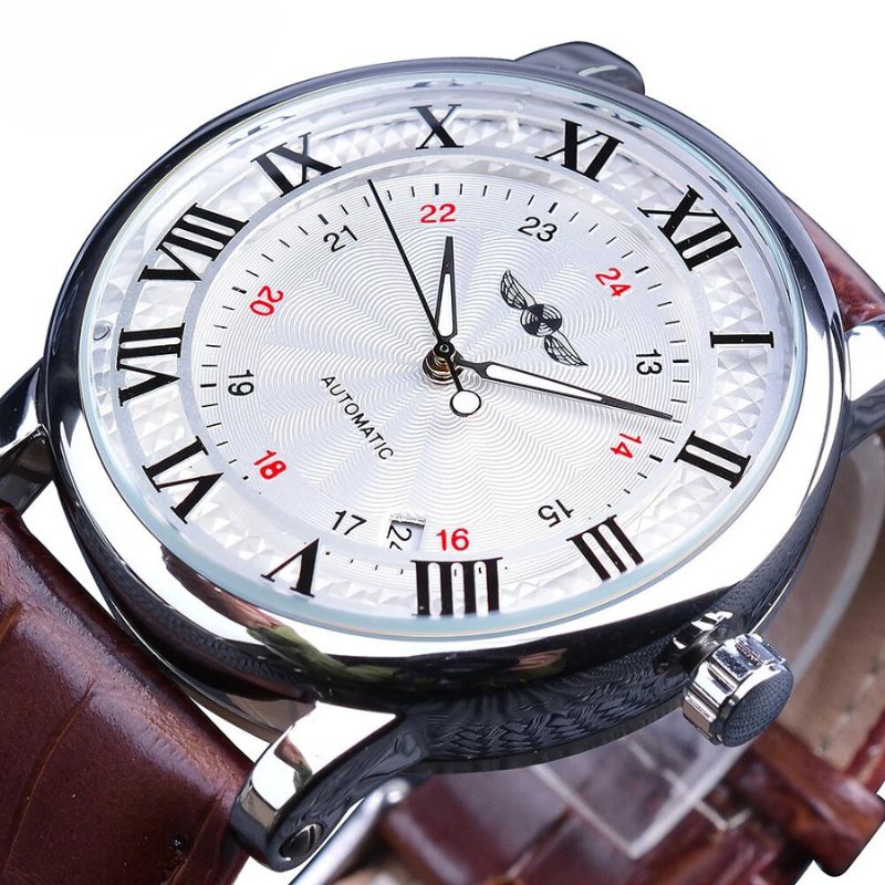 Fashion Luxury Leather Fully Automatic Mechanical Watch