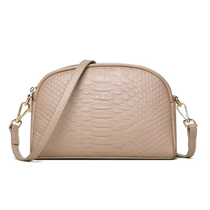 Croc-Pattern Mini Crossbody Bag