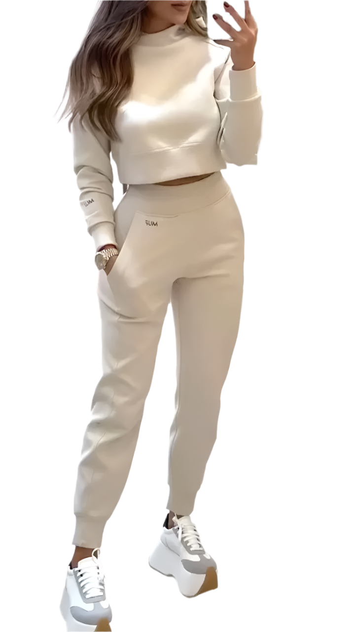 Darcie | High Collar Long Sleeve Sweater | Suit (Set)