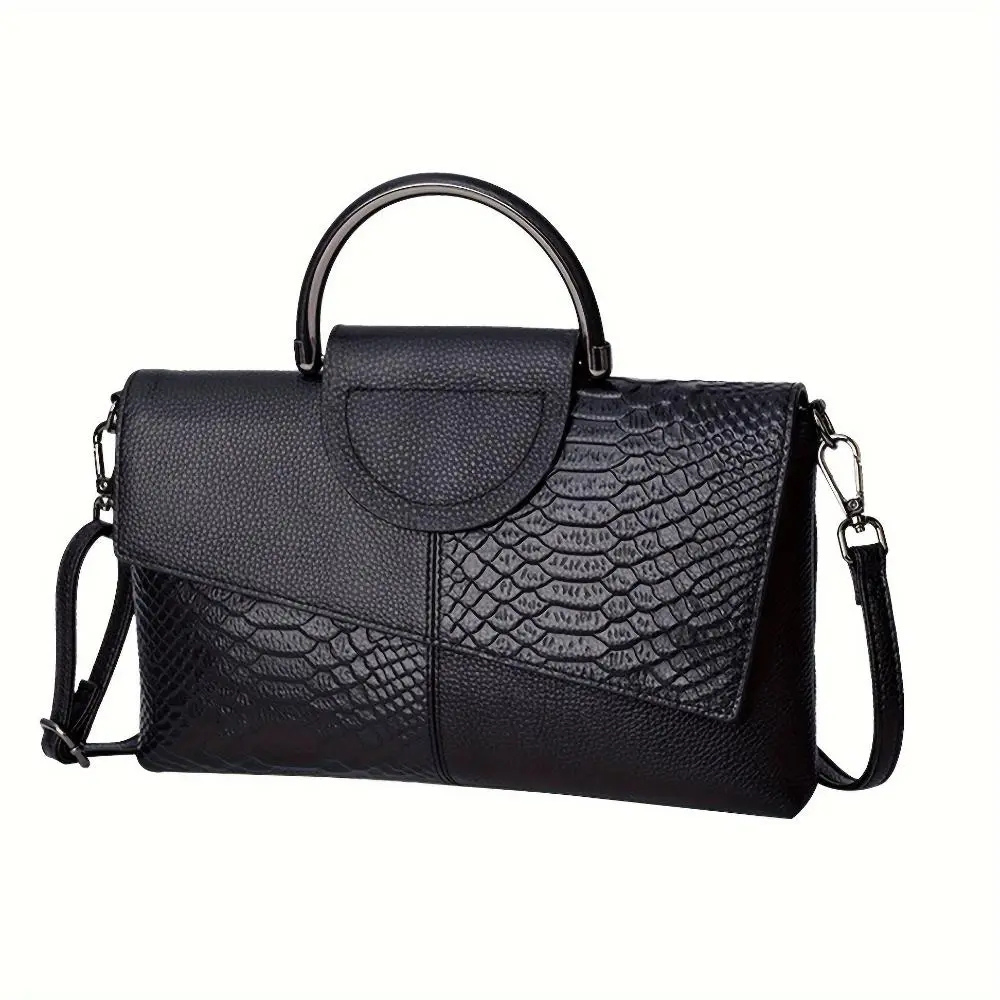 Crocodile-Embossed Luxury Bag