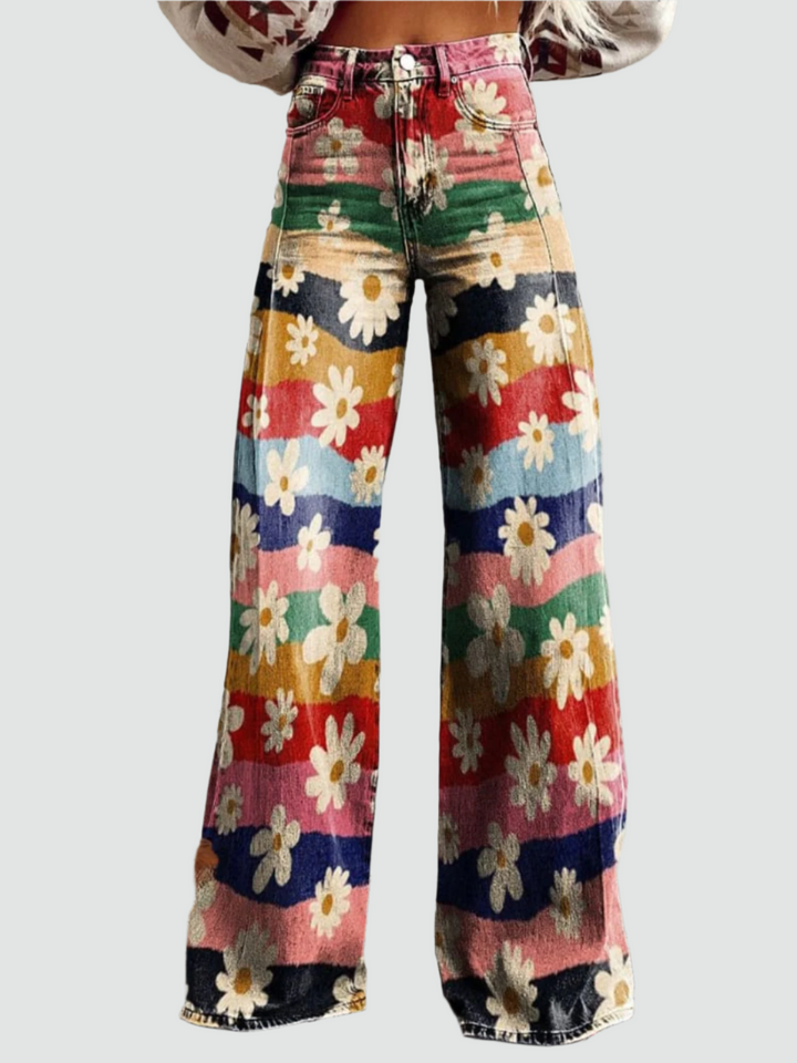 Retro Flower | Vintage Flared Pants