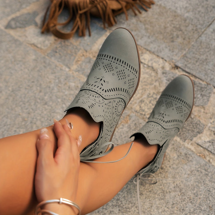 Pam - Sleek Silhoutte Patterned Boots