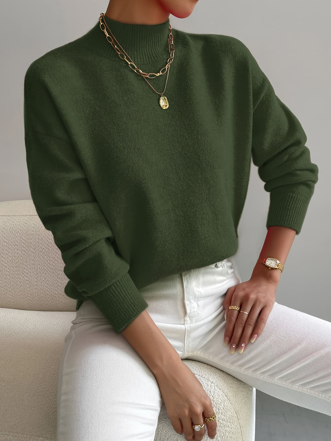 Lola | Mock Neck Long Sleeve Pullover