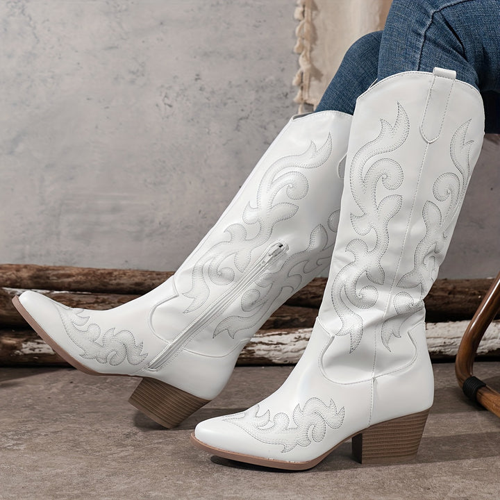Sharina - Slip-on Retro Cowboy Boots