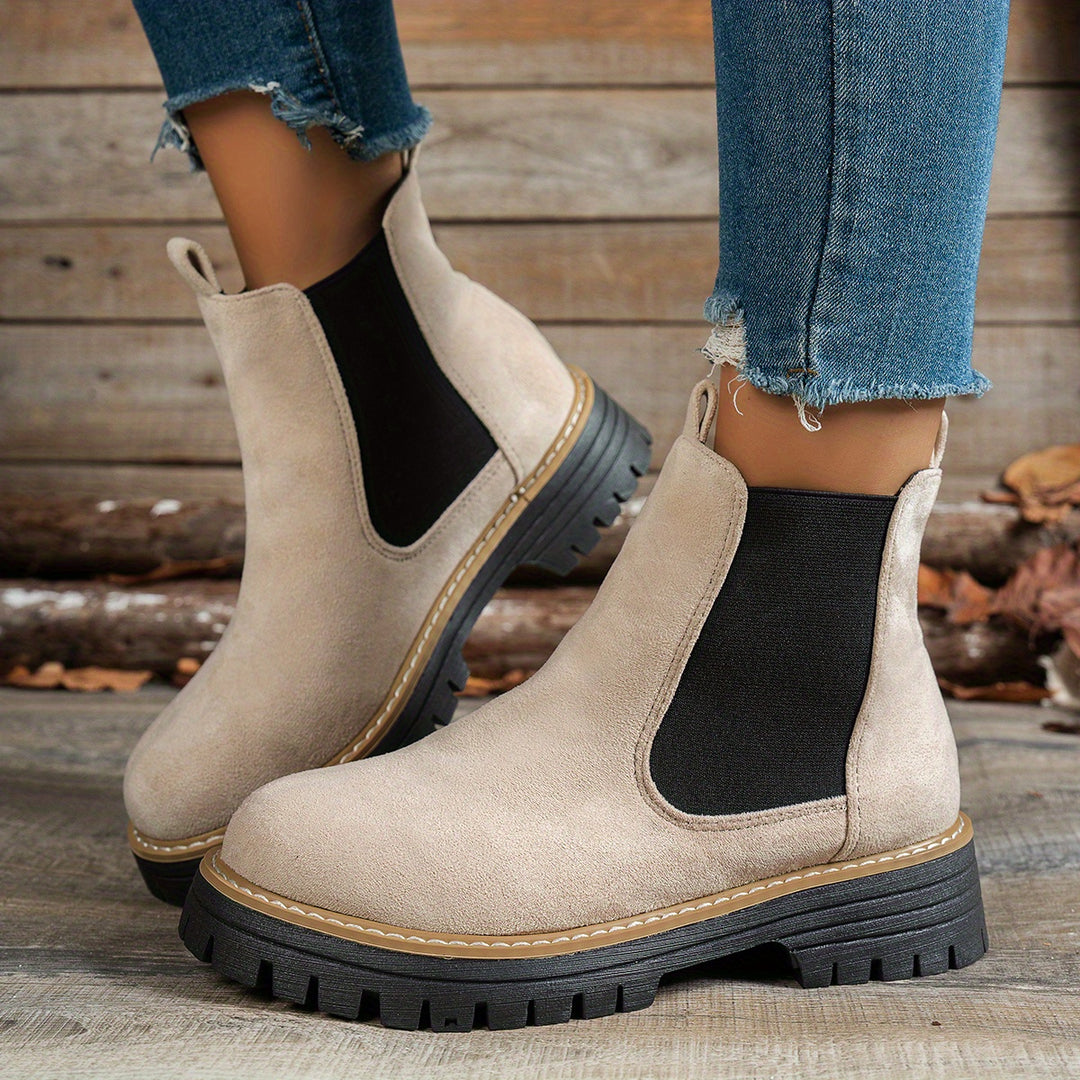 Anya - Anti-Slip Flat Platform Ankle Boots