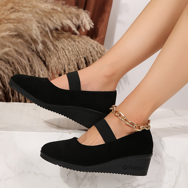 Arlette - Wedge Shoes with Solid Heel