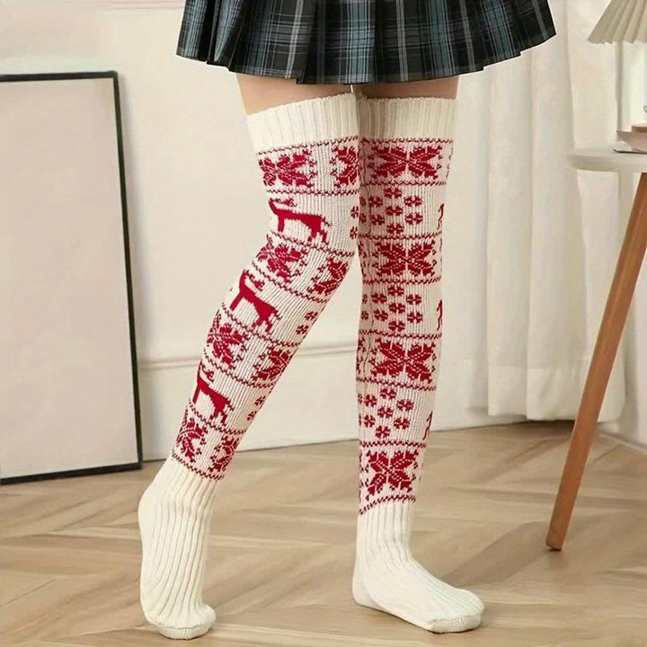 Kristyl | Reindeer Snowflake Socks
