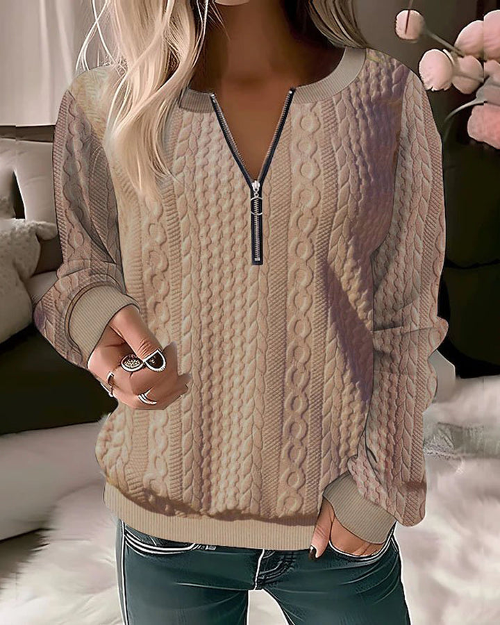 Andrea - Cozy Sweater with Subtle Print