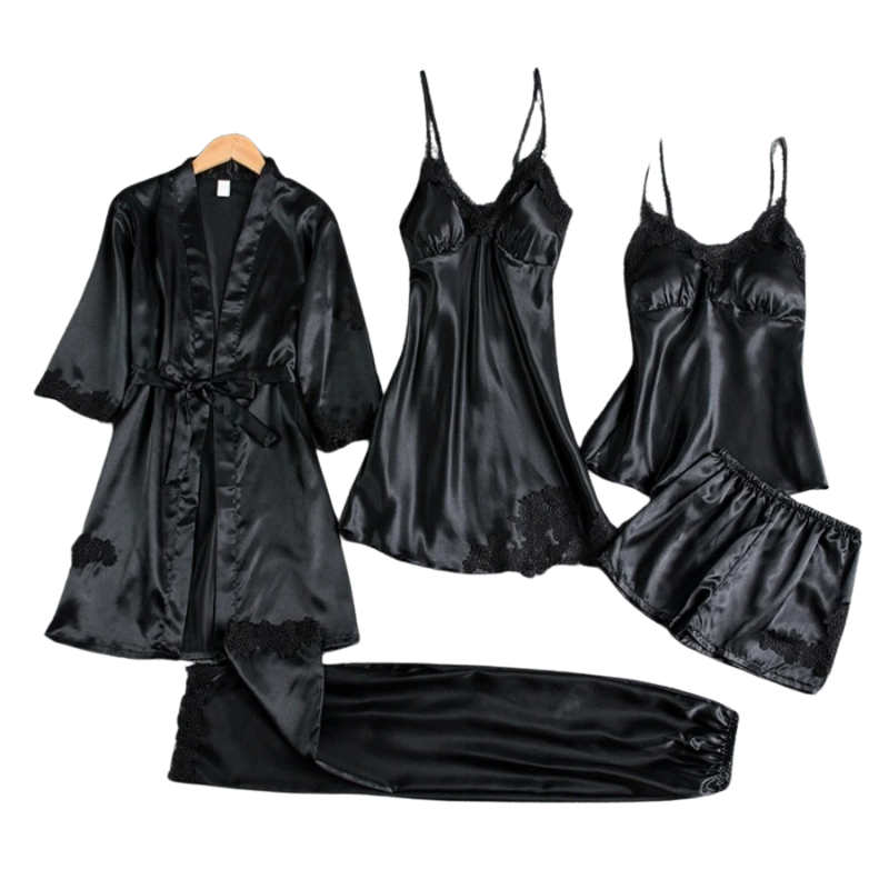 Elke - 5-in-1 Satin Nightwear Set