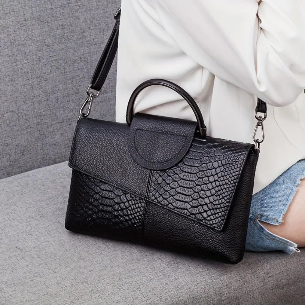 Crocodile-Embossed Luxury Bag