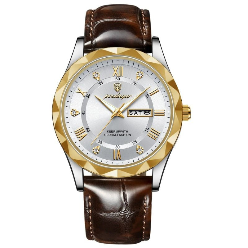 Luxurious Leather Band Quartz Watch