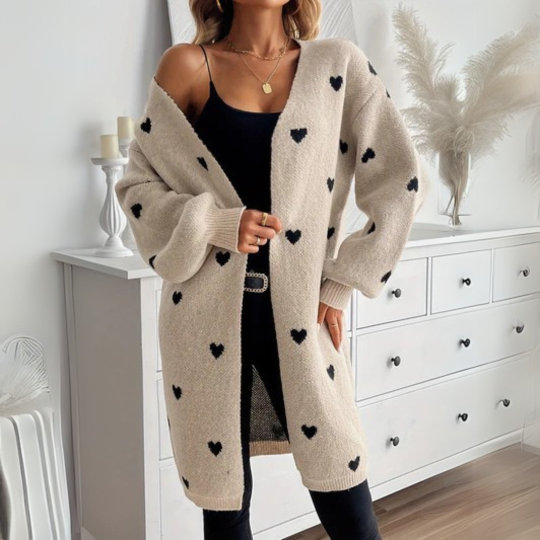 Julia | Cardigan with Heart Pattern