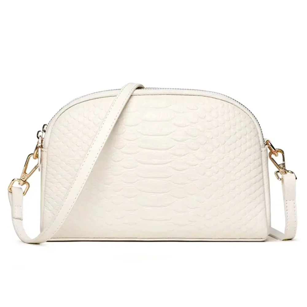 Croc-Pattern Mini Crossbody Bag