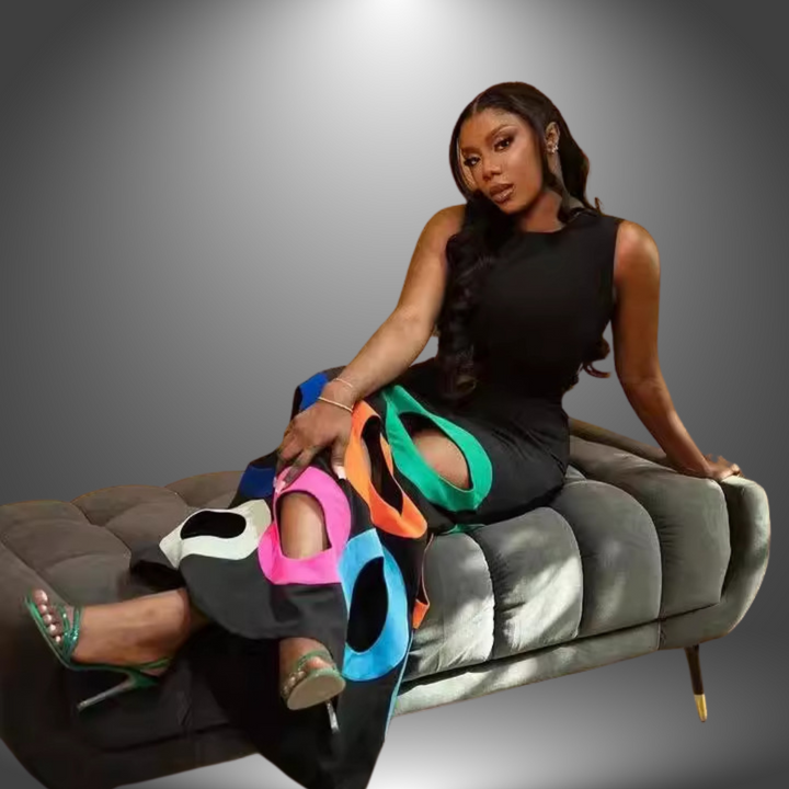 Liva | Fitted Circle-Shaped Maxi Dress with Cutouts