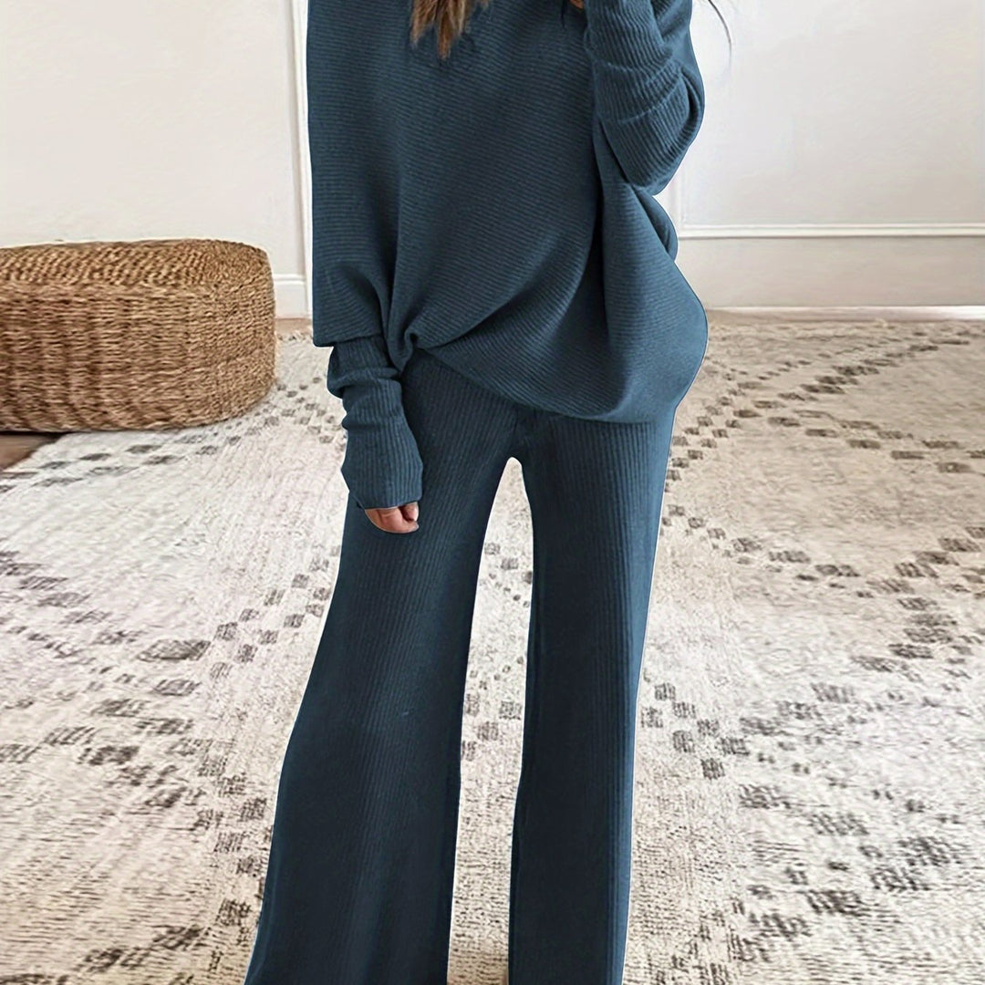 Chloe | Off-Shoulder Sweater Top with Pants Set