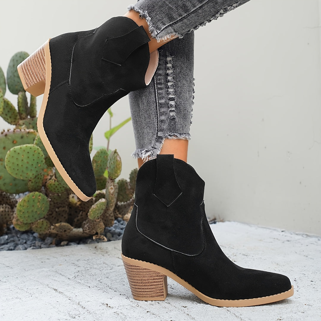 Larissa - Heel Pull-On Ankle Boots