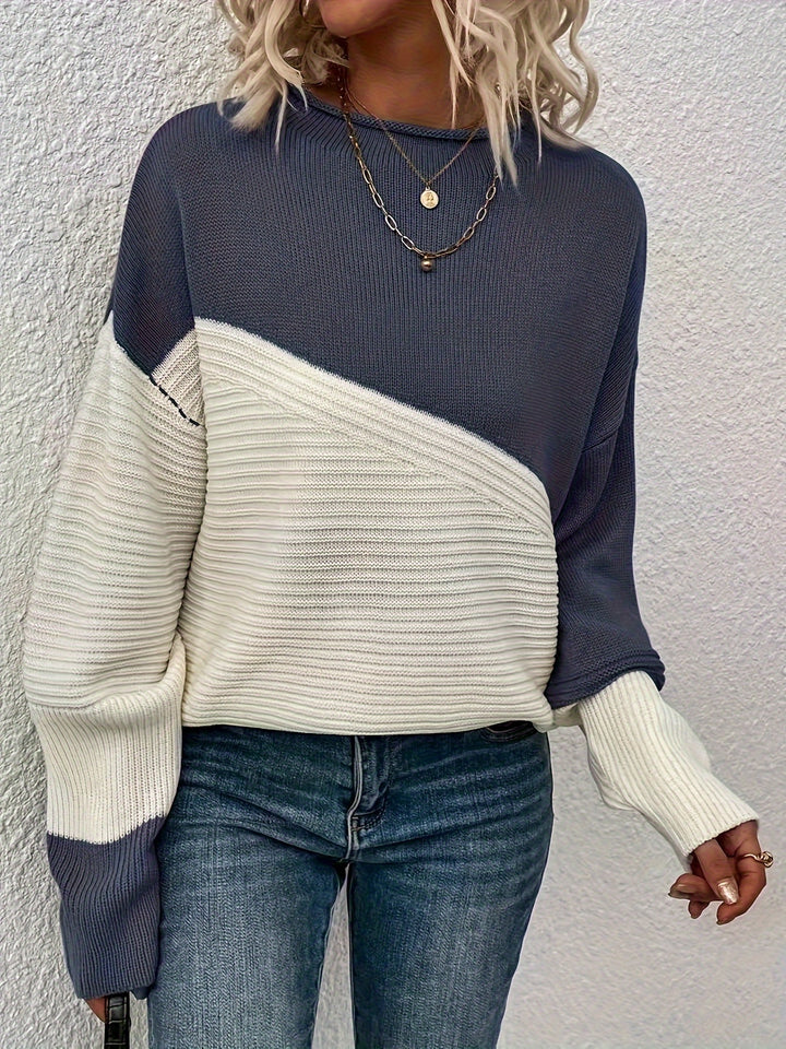 Sharice | Two Colord Drop Shoulder Sweater