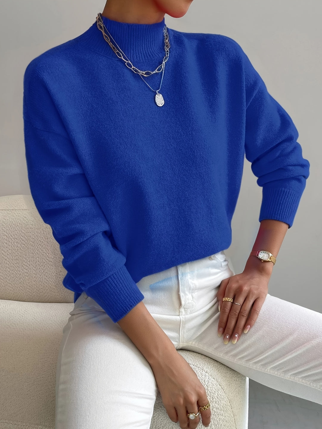 Lola | Mock Neck Long Sleeve Pullover