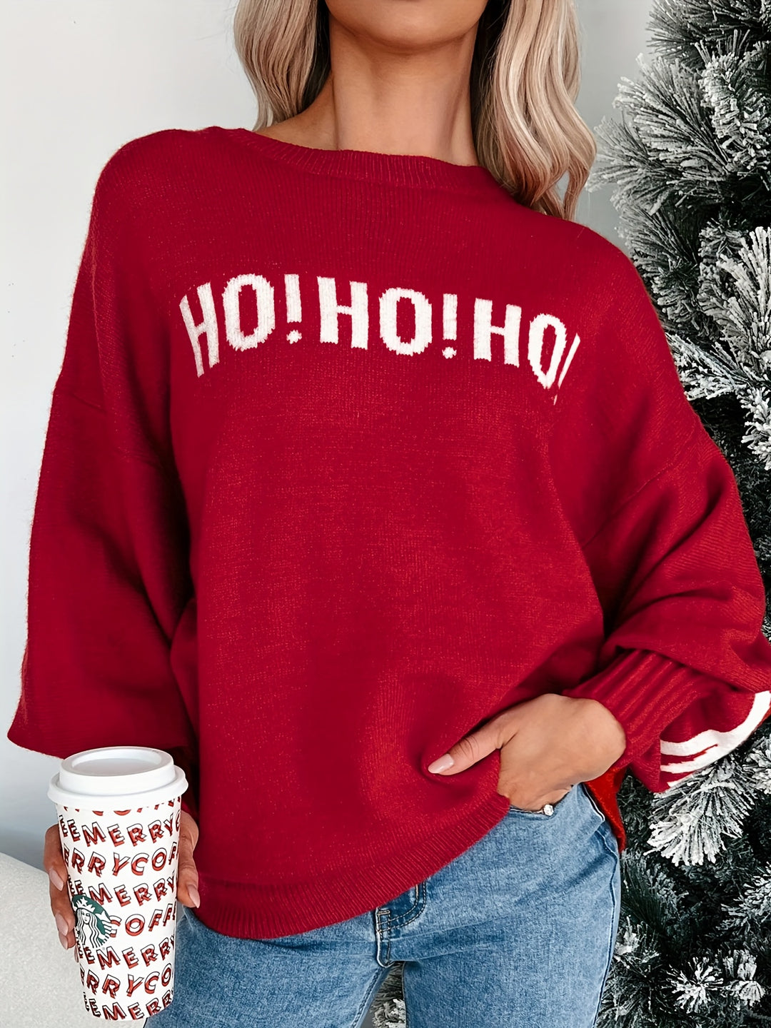 Claudia | Ho Ho Ho Backprint Sweater