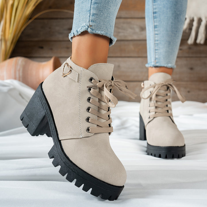 Jilly - Wide & Swolen Foot Lace Up Boots